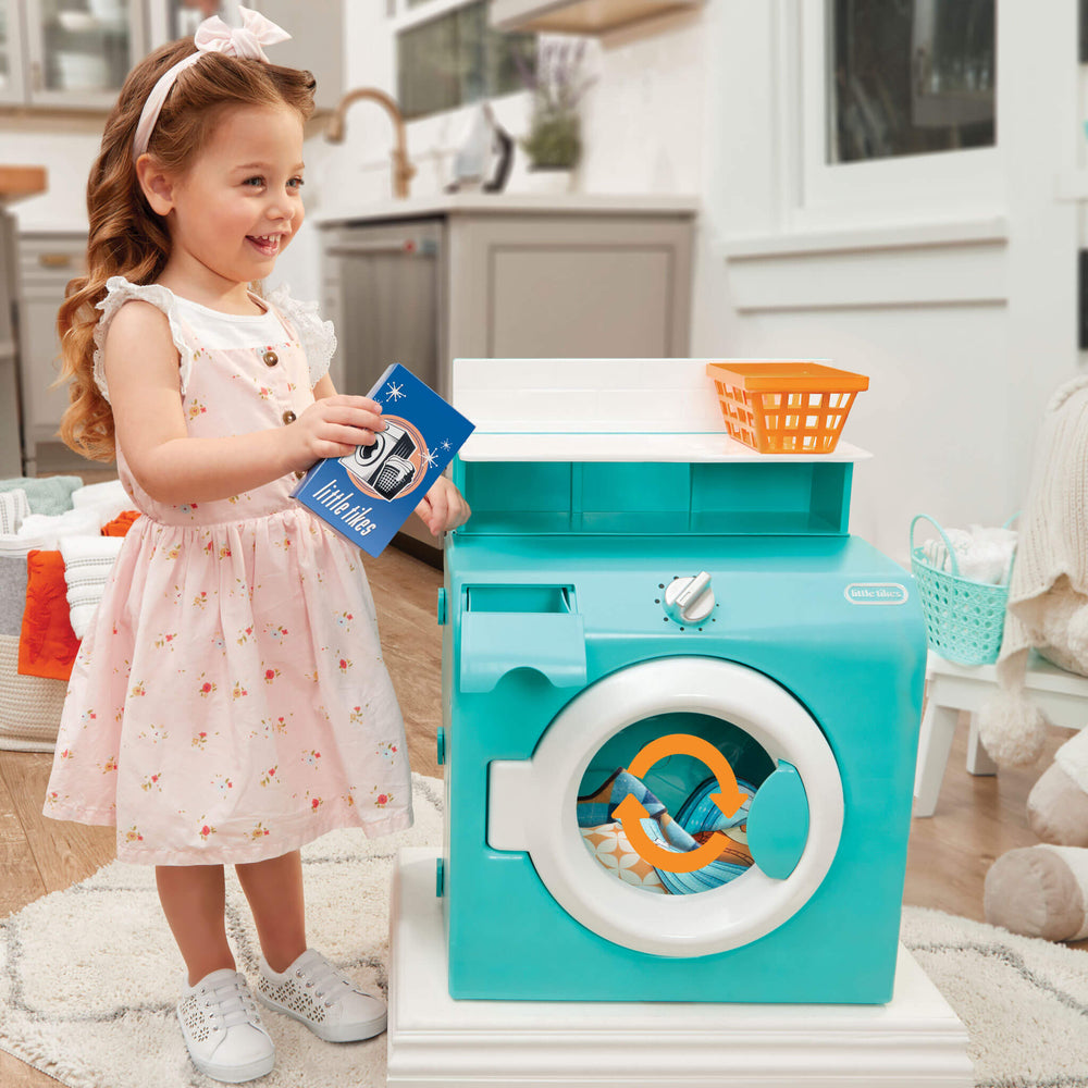 Little Tikes First Retro Washer-Dryer - Pretend Play Laundry Set