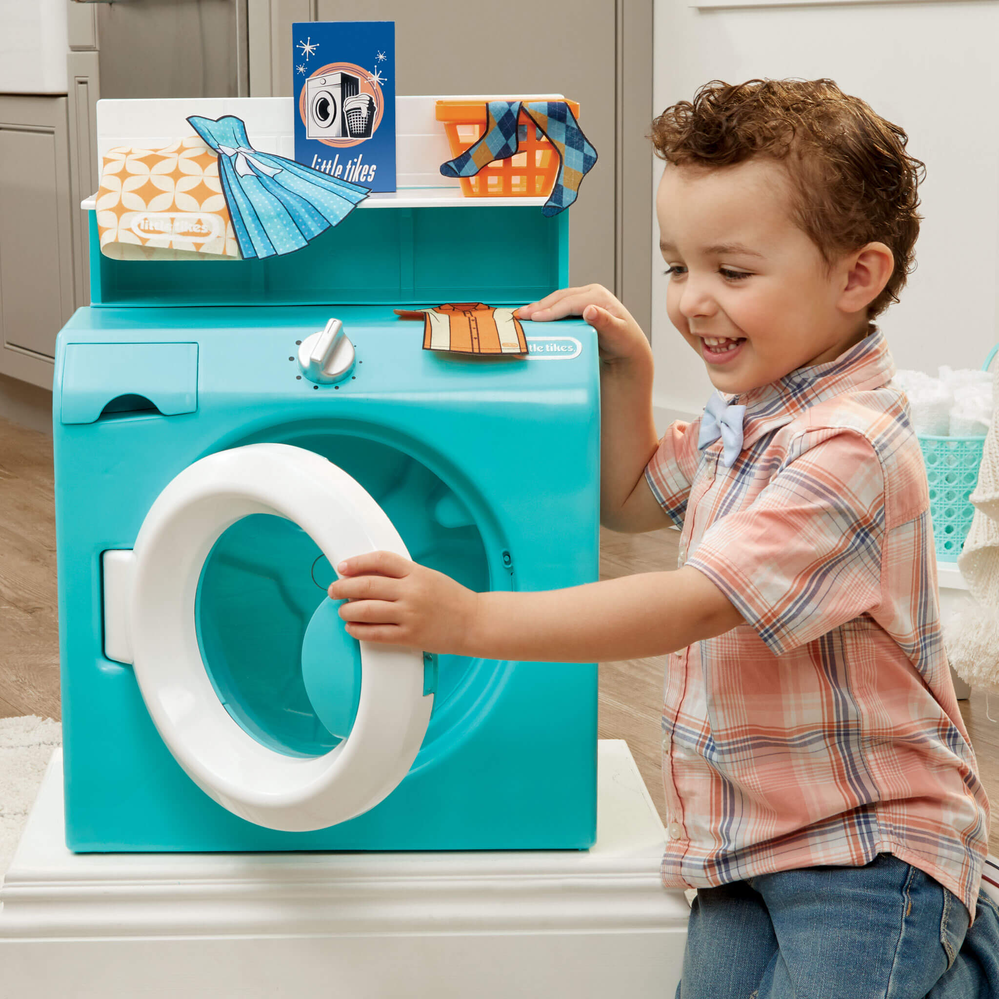 Little Tikes First Retro Washer-Dryer - Pretend Play Laundry Set