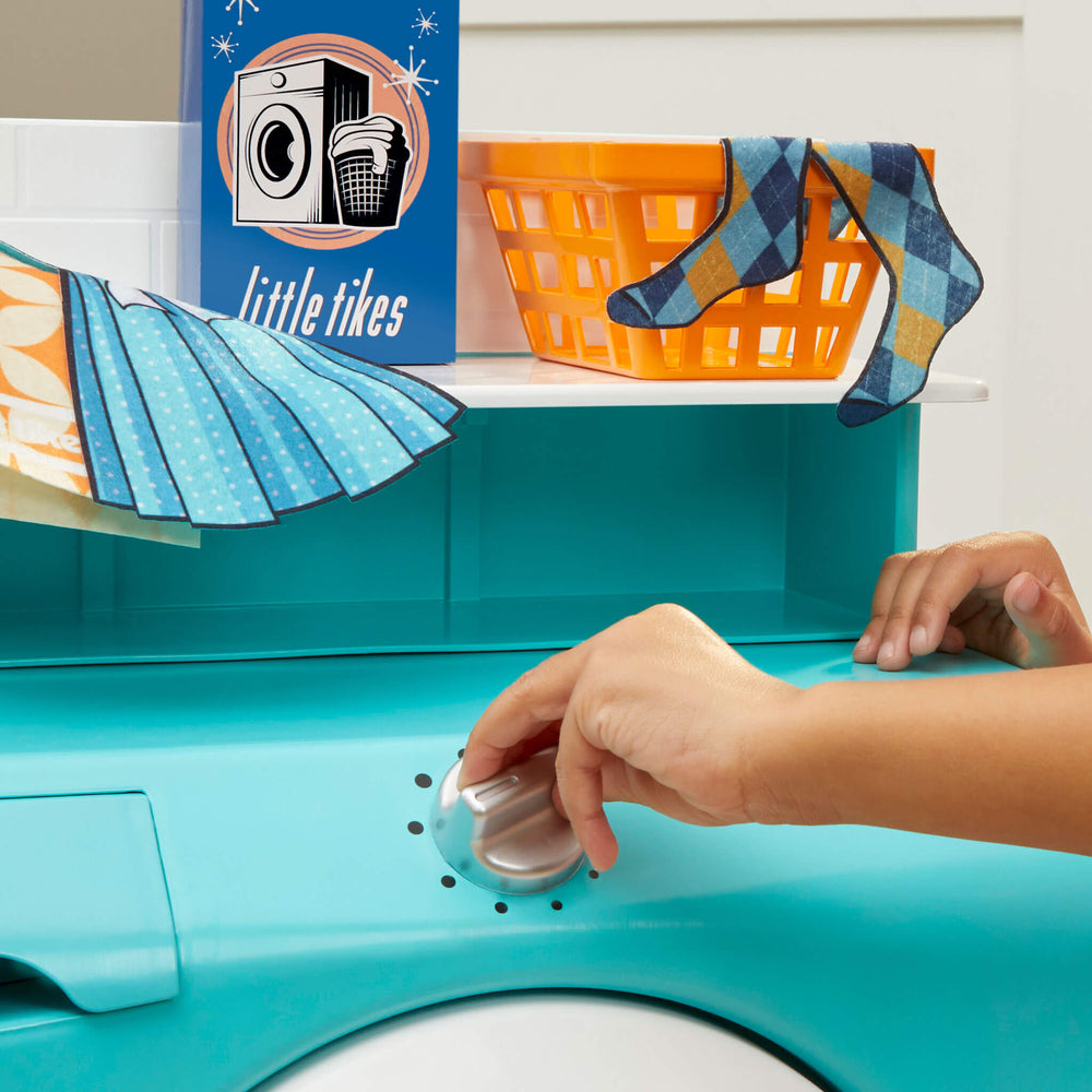 Little Tikes First Retro Washer-Dryer - Pretend Play Laundry Set