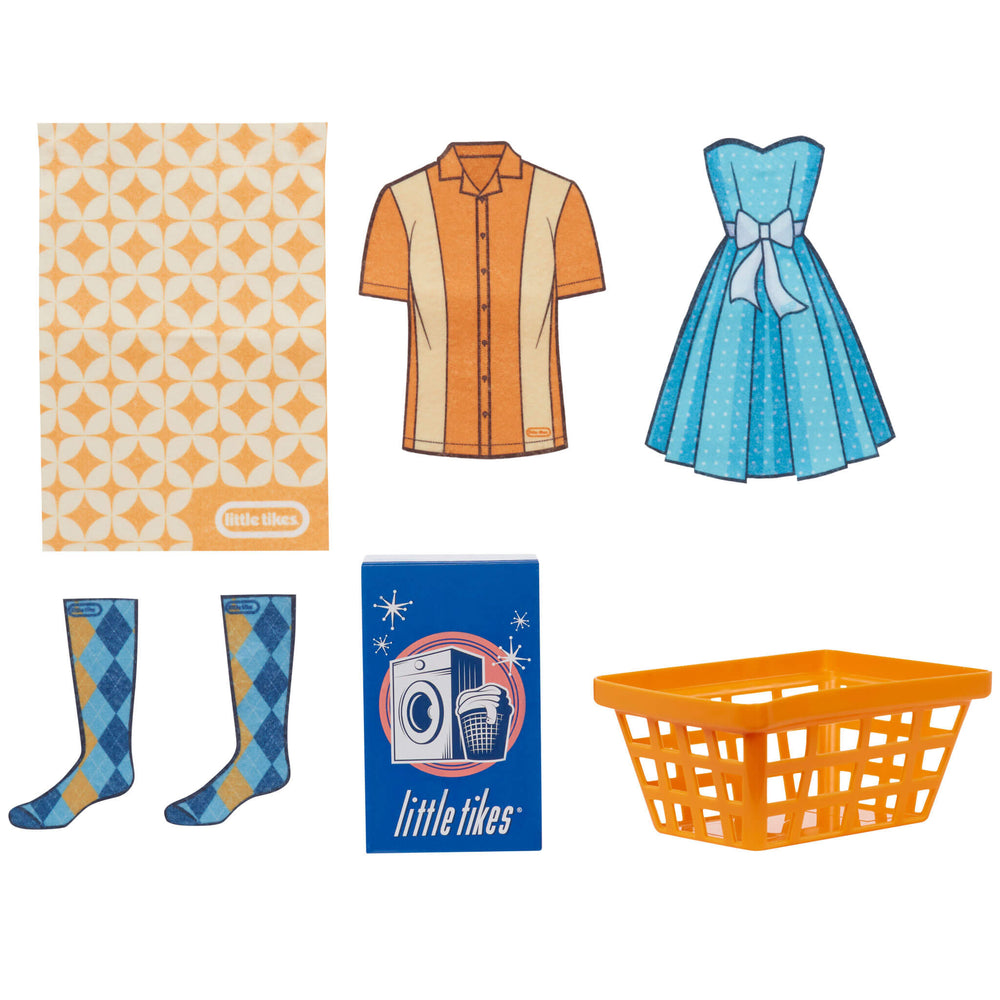 Little Tikes First Retro Washer-Dryer - Pretend Play Laundry Set
