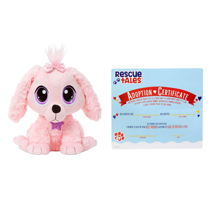 Rescue Tales Pink Poodle Plush Toy - Adoptable Pet with Doghouse | Little Tikes