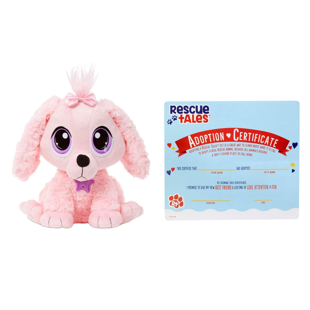 Rescue Tales Pink Poodle Plush Toy - Adoptable Pet with Doghouse Little Tikes