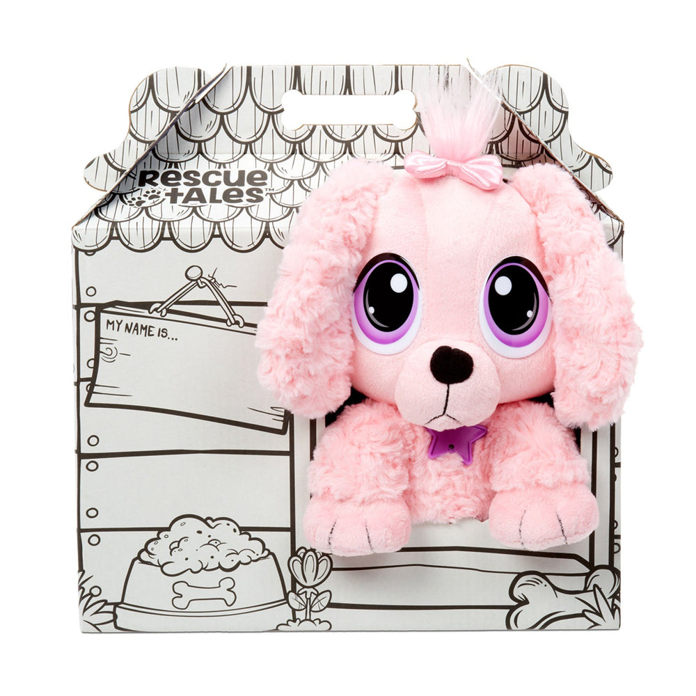 Rescue Tales Pink Poodle Plush Toy - Adoptable Pet with Doghouse Little Tikes