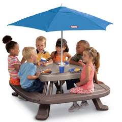 Little Tikes Fold 'n Store Picnic Table with Market Umbrella