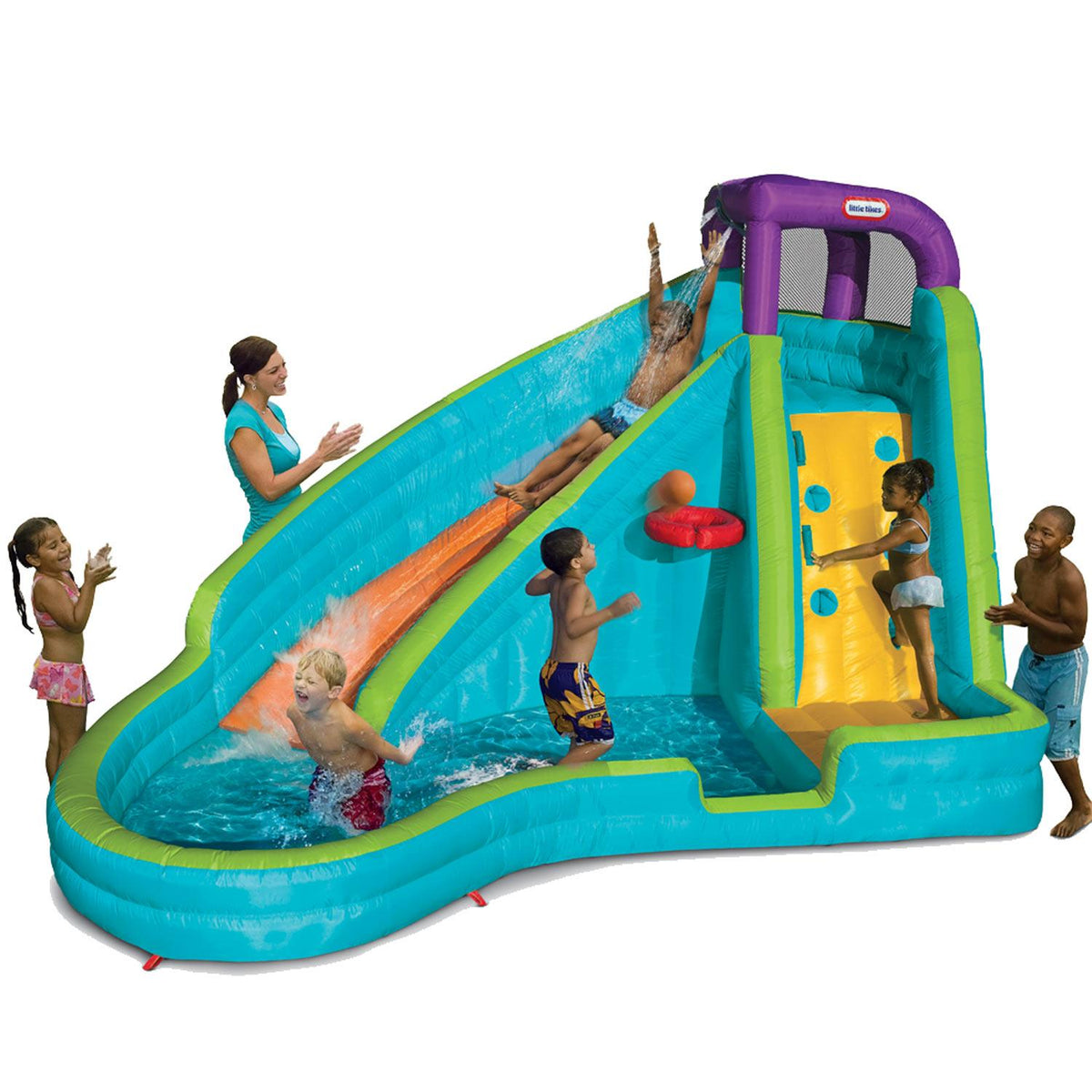 Inflatable water slide - Slam n Curve Little Tikes