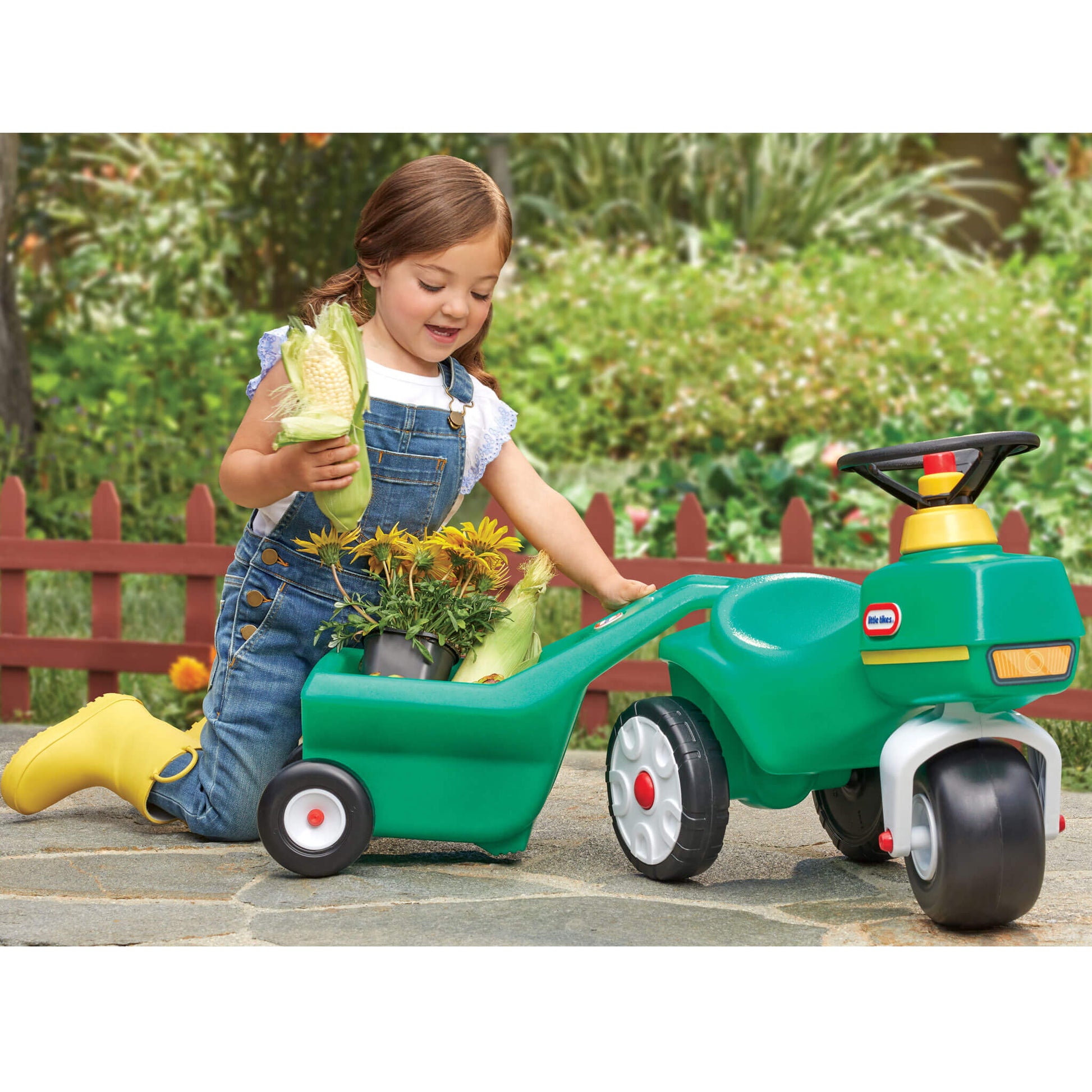 Little Tikes Tractor & Cart – Foot-to-Floor Toddler Ride-On